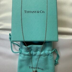 Tiffany & Co. Silver Necklace with Blue Pouch and Box